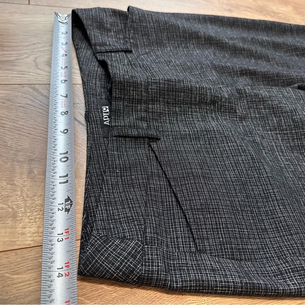 Apt. 9 Black Gray Houndstooth Pattern Flowy Trousers Pants Office Women's 4 P - Picture 8 of 11